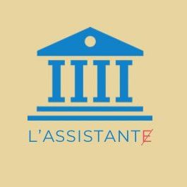 Logo de L'Assistante avec des colonnes et un symbole d'institution.